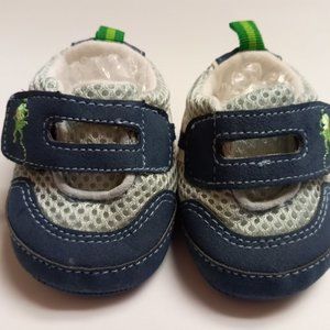 Blue Navy Carter's Newborn Baby Infant Frog Froggie Shoes Booties